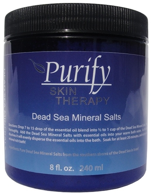 Dead Sea Mineral Salts 8oz | Israel | Purify Skin Therapy